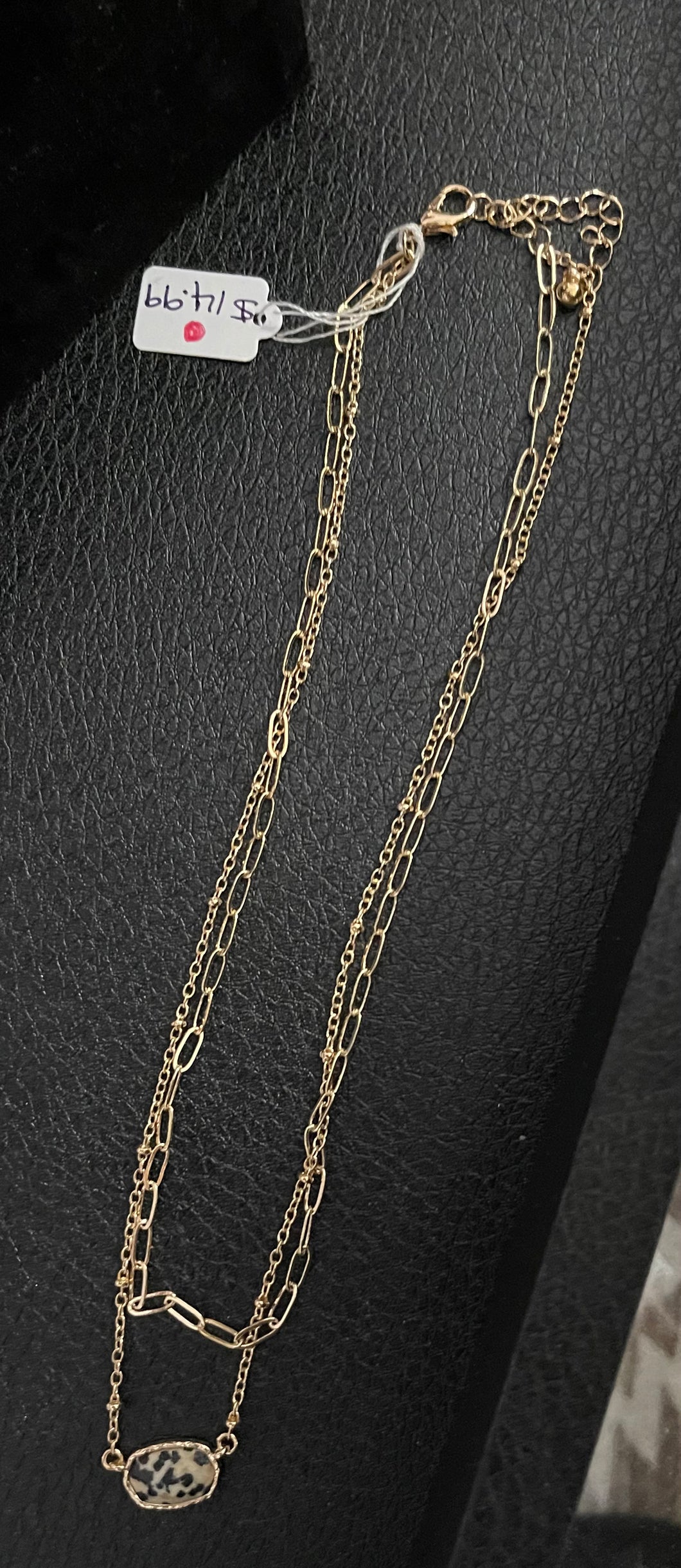 Dalmatian Stone Double Layered Necklace