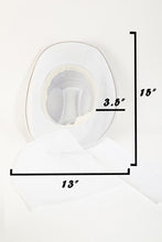 Load image into Gallery viewer, Pearl Rhinestone Stud Ribbon Bride Cowboy Hat
