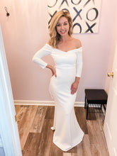 Load image into Gallery viewer, Ivory Off Shoulder Maxi Dress
