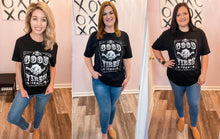 Load image into Gallery viewer, Good Vibes Black Graphic T-Shirt
