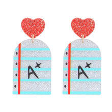 Load image into Gallery viewer, A+ Paper Teacher Earrings
