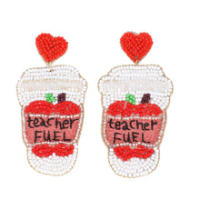 Load image into Gallery viewer, Coffe Teacher Fuel Earrings
