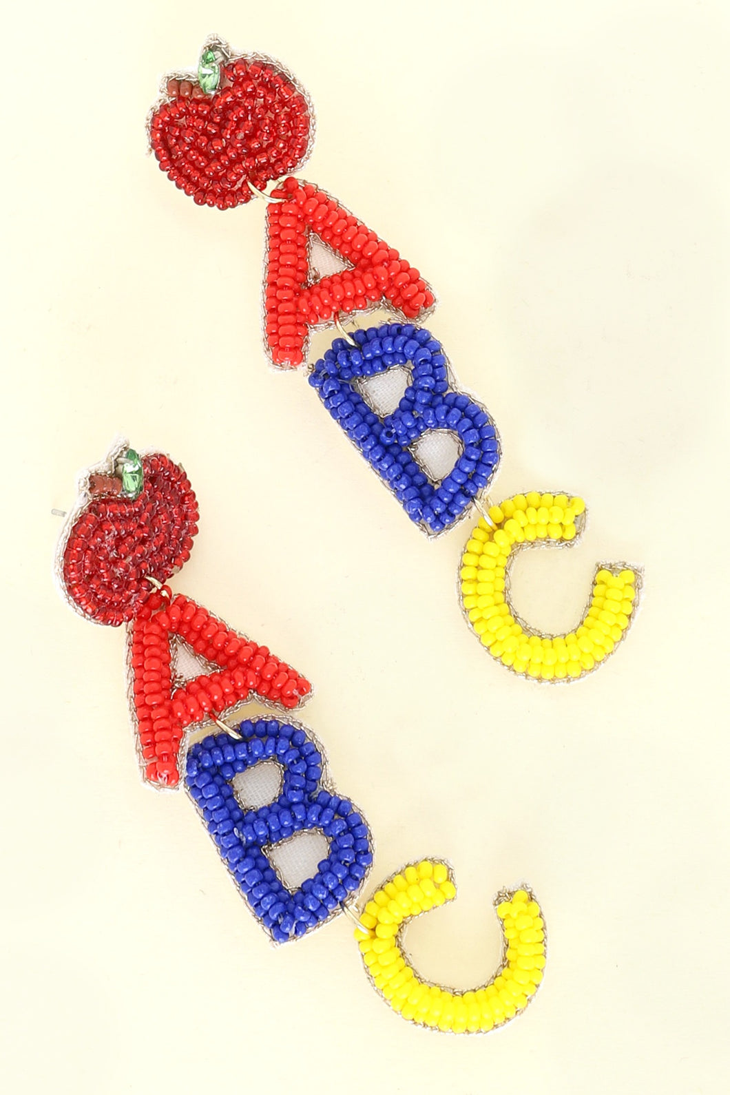 ABC Linear Text Earrings