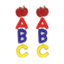 Load image into Gallery viewer, ABC Linear Text Earrings

