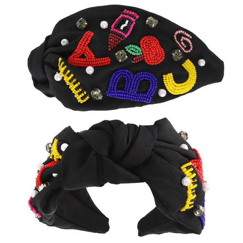 ABC Teacher Black Headband