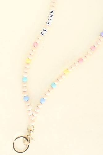 Be Kind Beaded ID Badge Lanyard