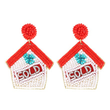 Load image into Gallery viewer, Real Estate Sold House Earrings

