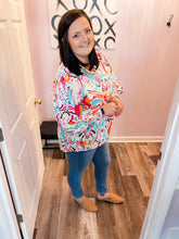 Load image into Gallery viewer, Multi Colored Paisley Print Long Sleeve Top
