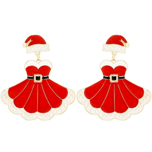 Mrs. Claus Dress Earrings