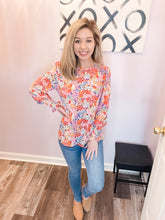 Load image into Gallery viewer, Multi Colored Floral Long Sleeve Top
