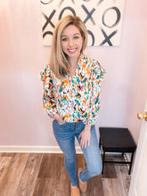 Load image into Gallery viewer, Multi Colored Abstract Long Sleeve Top
