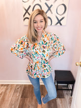 Load image into Gallery viewer, Multi Colored Abstract Long Sleeve Top
