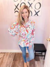 Load image into Gallery viewer, Multi Colored Paisley Print Long Sleeve Top
