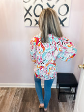 Load image into Gallery viewer, Multi Colored Paisley Print Long Sleeve Top

