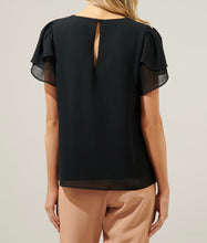 Load image into Gallery viewer, Black Layered Sleeves Top

