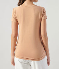 Load image into Gallery viewer, Camel V-Neck Jersey Top
