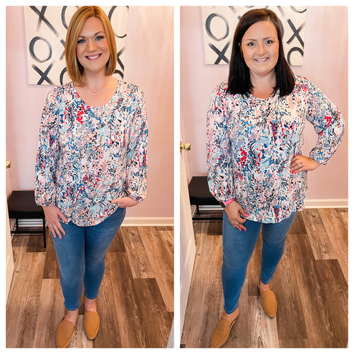 Plus Size Lilly Inspired Bubble Sleeve Top