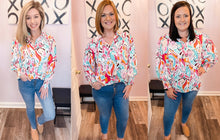 Load image into Gallery viewer, Multi Colored Paisley Print Long Sleeve Top
