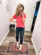 Load image into Gallery viewer, Fuchsia V-Neck Jersey Top
