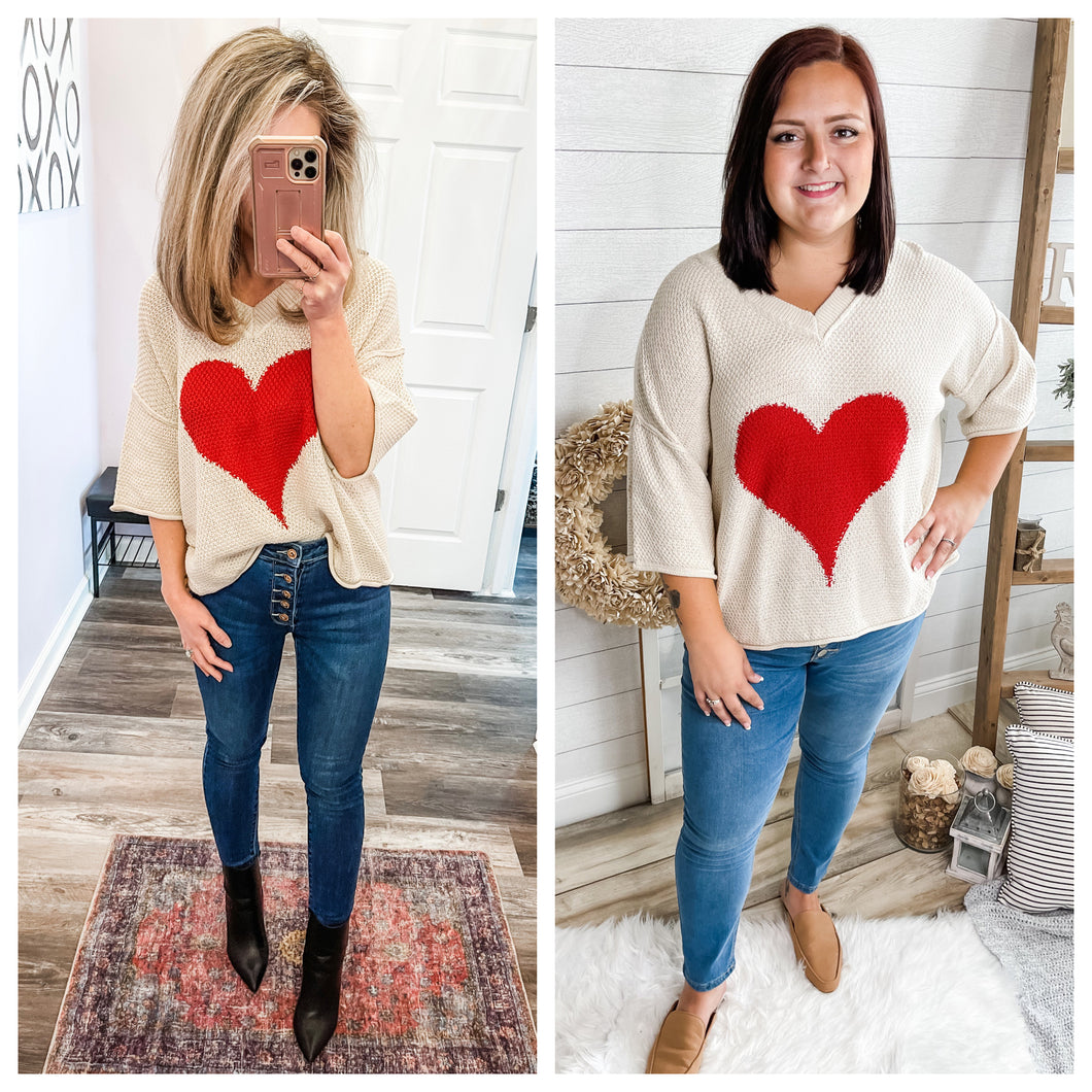 Knitted Heart Top