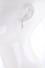 Load image into Gallery viewer, Square Linear Crystal Earrings
