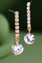 Load image into Gallery viewer, Circular Linear Crystal Earrings
