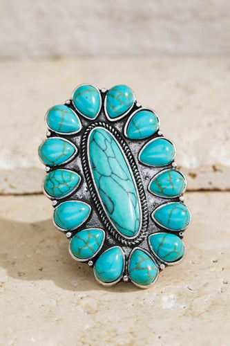 Turquoise Boho Western Ring