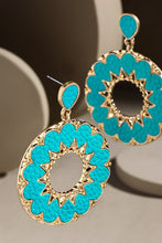 Load image into Gallery viewer, Turquoise Circular Earrings
