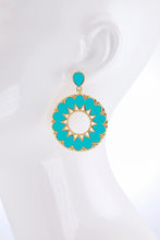 Load image into Gallery viewer, Turquoise Circular Earrings
