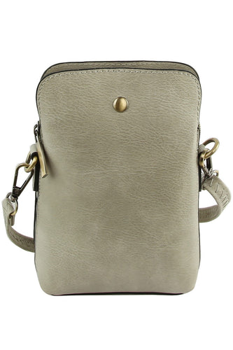 Grey & Antique Gold Mini Crossbody Bag