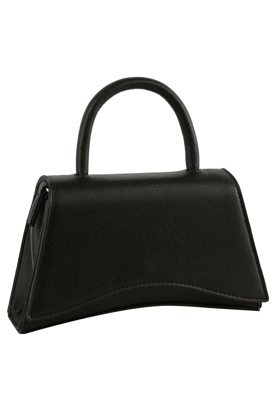 Black Mini Satchel Crossbody Bag WITH Detachable Strap