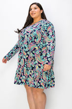 Load image into Gallery viewer, (Sizes: 3XL-5XL) Plus Size Paisley Print Dress
