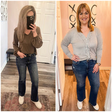 Load image into Gallery viewer, RISEN SHORT INSEAM High Rise Flare Jeans (0-15, 1XL-3XL)
