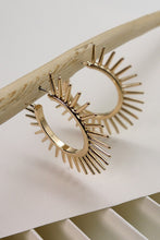 Load image into Gallery viewer, Large Sunburst Hoop Earrings
