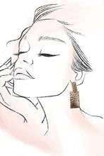 Load image into Gallery viewer, Hammered Rectangle Drop Earrings
