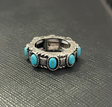 Load image into Gallery viewer, Multi Turquoise Semi Stone &amp; Silver Ring
