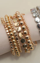 Load image into Gallery viewer, Gold Mixed Bead Stretchy Bracelets
