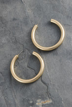 Load image into Gallery viewer, Gold Colored Classic Hoop Earrings
