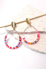 Load image into Gallery viewer, Multi Colored Beaded Teardrop Earrings
