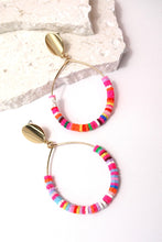 Load image into Gallery viewer, Multi Colored Beaded Teardrop Earrings
