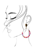 Load image into Gallery viewer, Multi Colored Beaded Teardrop Earrings
