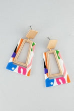 Load image into Gallery viewer, Multi Colored Cut Out Drop Earrings
