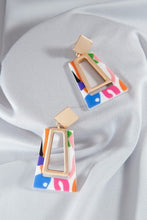 Load image into Gallery viewer, Multi Colored Cut Out Drop Earrings
