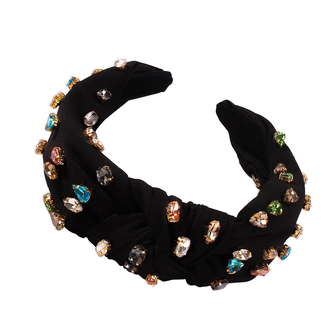Black & Colorful Jeweled Headband