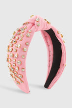 Load image into Gallery viewer, Light Pink &amp; Scattered Rhinestone Headband
