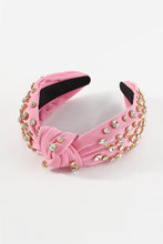 Load image into Gallery viewer, Light Pink &amp; Scattered Rhinestone Headband
