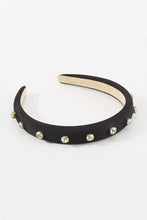 Load image into Gallery viewer, Black &amp; Rhinestone Headband
