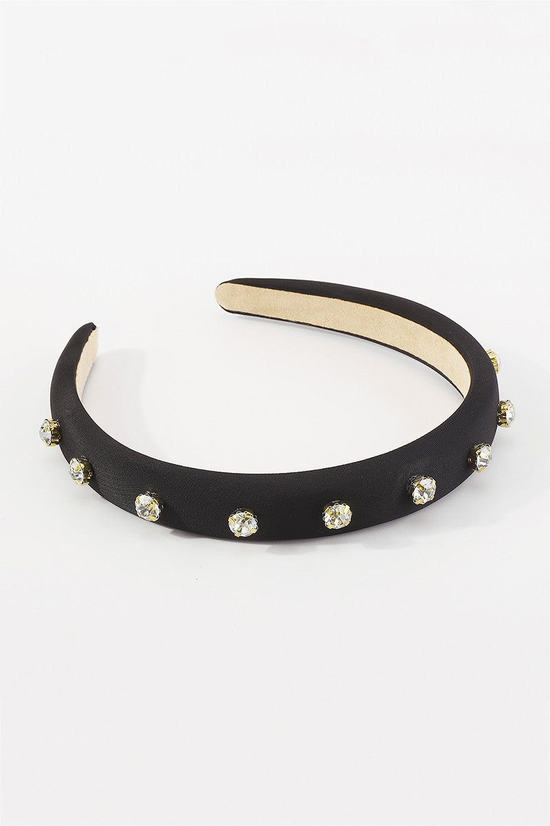 Black & Rhinestone Headband