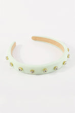 Load image into Gallery viewer, Light Green &amp; Rhinestone Headband
