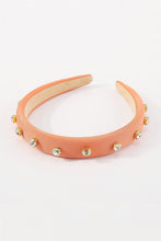 Load image into Gallery viewer, Orange &amp; Rhinestone Headband
